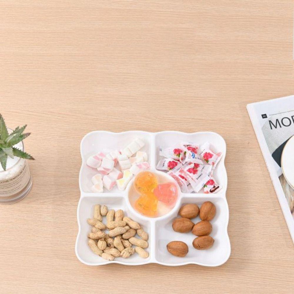 Конфеты Разделенный Простой Кондитерский Поднос для Хранения Продуктов Блюдо для Орехов Тарелка для Закусок Поднос для Подачи Закусок