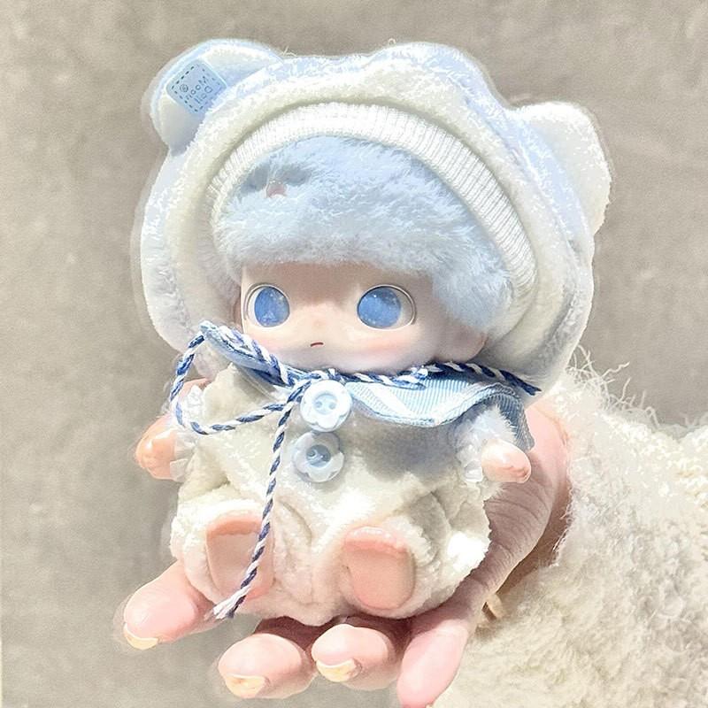 15cm DIMOO Doll Outfit Blue Kitten Costume Cotton Clothing Collectible Figure Accessories