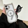 Магнитная присоска Cat Ear подходит для iPhone16promax Чехол для мобильного телефона Apple 15 Акриловый прозрачный 14 Противоударный твердый чехол