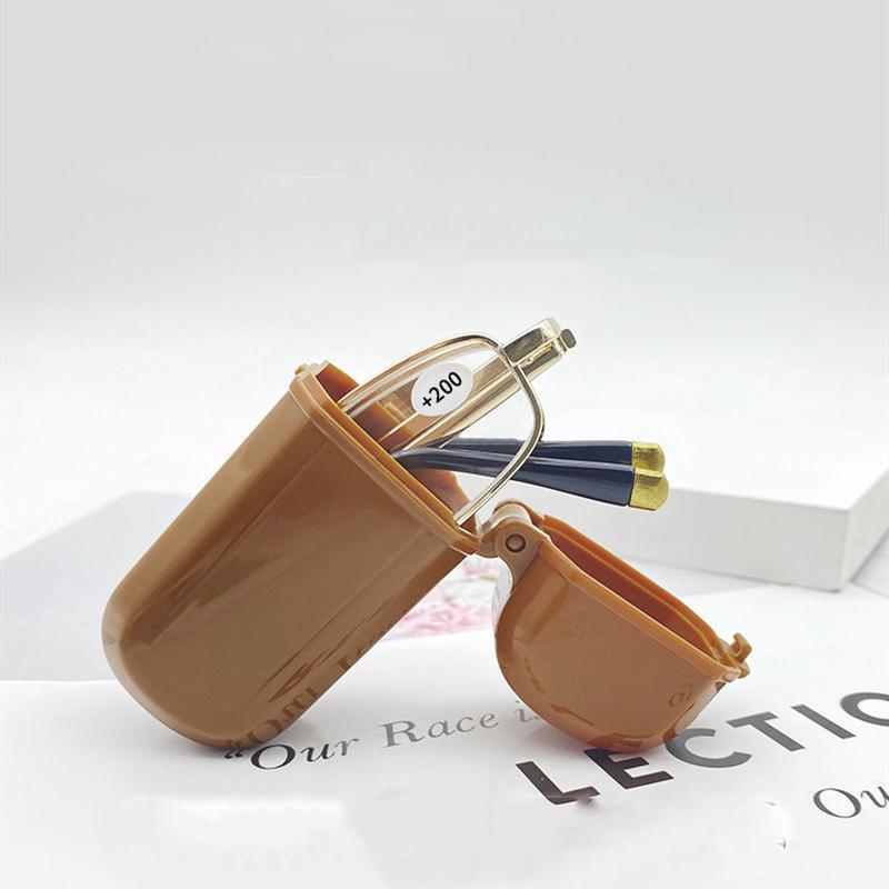 Прозрачные ультралегкие складные очки против усталости для мужчин и женщин, очки для чтения с защитой от синего света и футляром