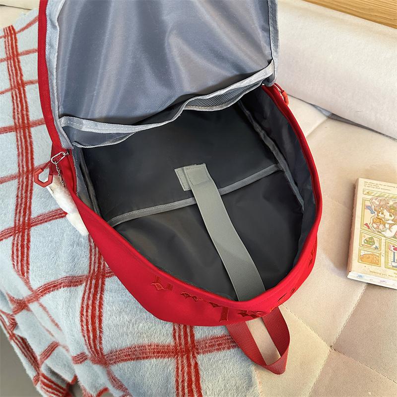 Однотонный школьный рюкзак для женщин, большой емкости