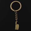 Fashion Kitchen Knife Meat Cleaver 23x9mm Pendant 30mm Key Ring Chain Bronze   Men Car Gift Keychain