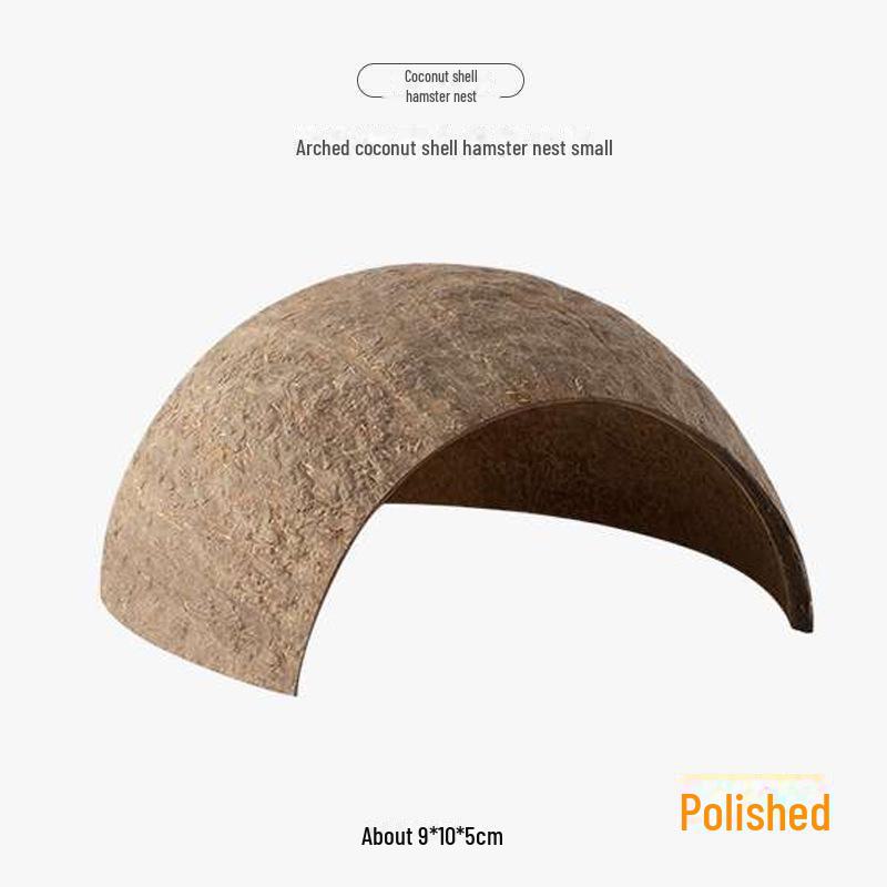 Гнездо для хомяка Кокосовая скорлупа Дом-укрытие для питомцев - Летняя среда обитания для лазания для мелких животных