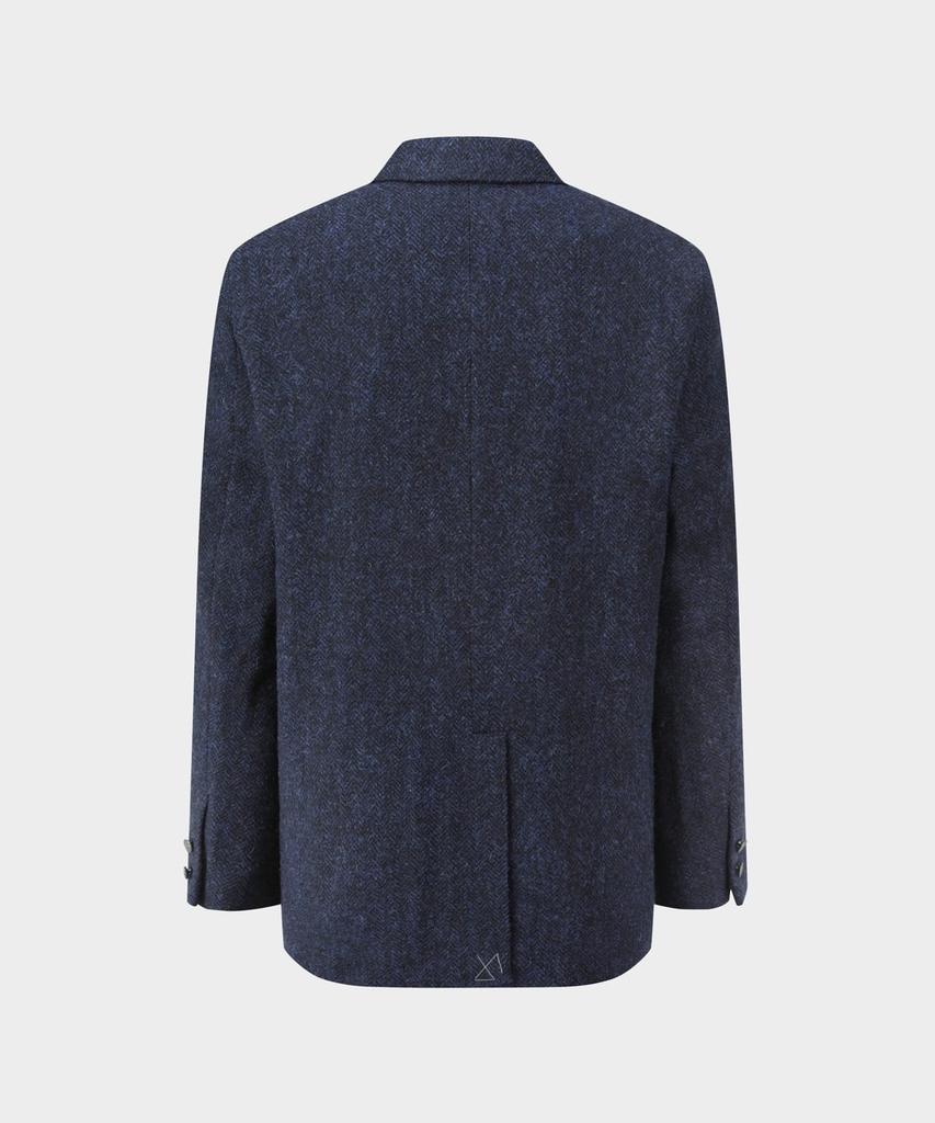 Brooks Brothers Harris Tweed Sack Jacket (Navy) (Bbjsmmf402)