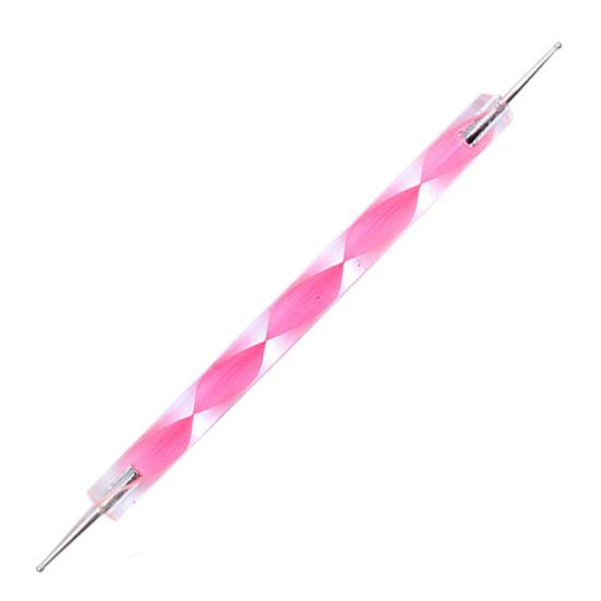 5Pcs 2 Way Marbleizing Dotting Manicure Tools DIY Nail Art Rod Painting Dot Pen