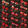 1 Pair Flower Hanfu Red Hair Clips Pearl Bow Tassel Hairpin New Year Headwear  Children