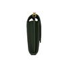 Saint Laurent Сумка-кошелек YSL Monogram с золотым логотипом, стеганая, с застежкой-кнопкой, из кожи, на цепочке, через плечо, женская, темно-зеленая, 377828BOW013051