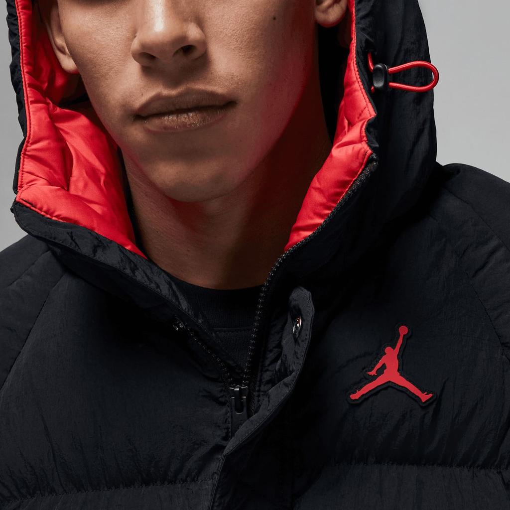 Jordan Куртка-пуховик Essential черная/красная мужская уличная одежда DQ7348-010