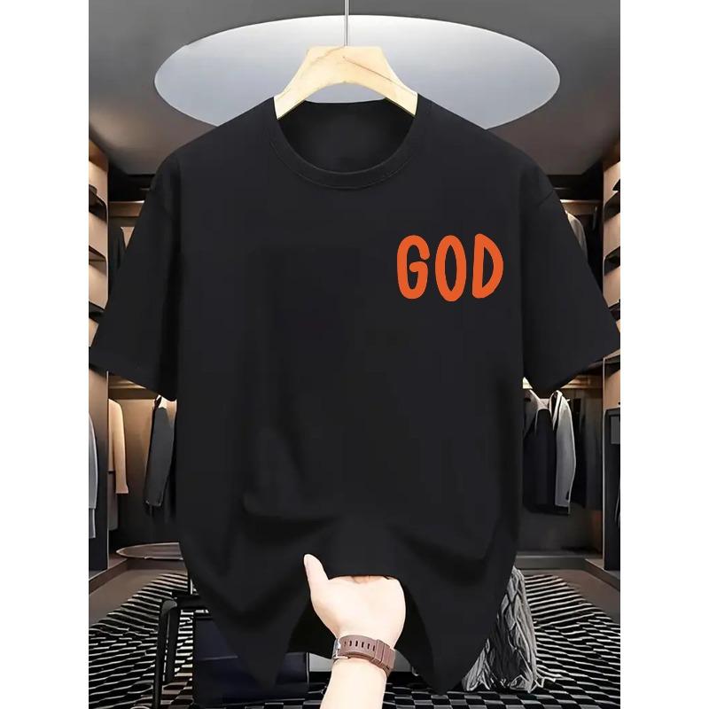 Европейские размеры 'Keep God First' Футболка с круглым вырезом с принтом Удобная Повседневная Стильная Крутая футболка для Мужчин Стильная Модная Футболка Топы