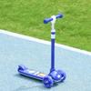 Kids 3 Wheel Scooter For 2 6 Years Old W Adjustable Height LED Light TPE Handlebar Blue