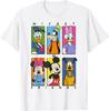 Fashion Mickey and Friends Group Shot Panels T-Shirt Unisex