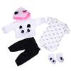 KEIUMI Lovely Doll Dress Suit For 17-18 Inch Reborn Baby Doll Clothing Strip Shirt Doll Suits Children Xmas Birthday Gifts