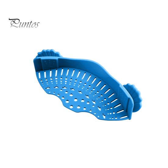 Силиконовый фильтр для кастрюль, регулируемый зажим для сушки кастрюль, мисок, мелкоячеистый кухонный фильтр, ручной инструмент для мытья фруктов, пасты, овощей, лапши