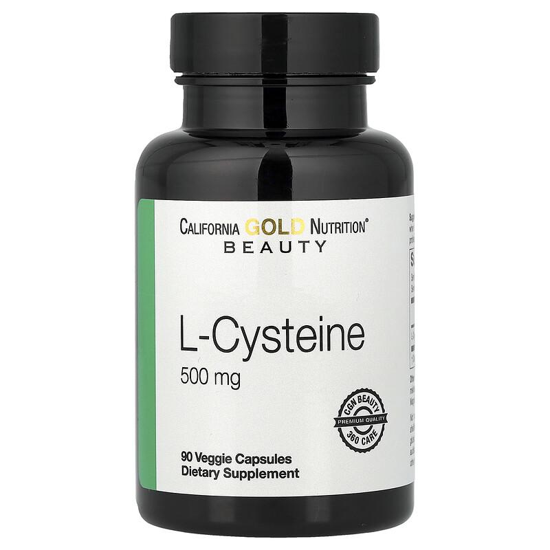 L-Cysteine, 500 mg, 90 Veggie Capsules
