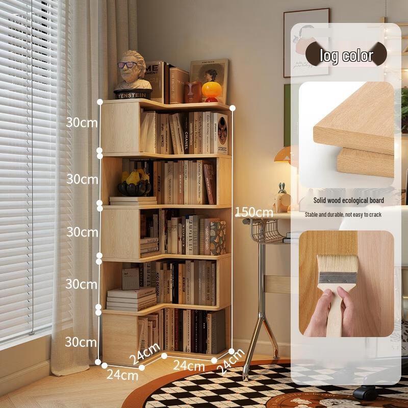 miflame Corner Storage Bookshelf