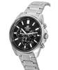 Casio Edifice Standard Chronograph Кварцевые мужские часы из нержавеющей стали с черным циферблатом EFV-650D-1A 100M