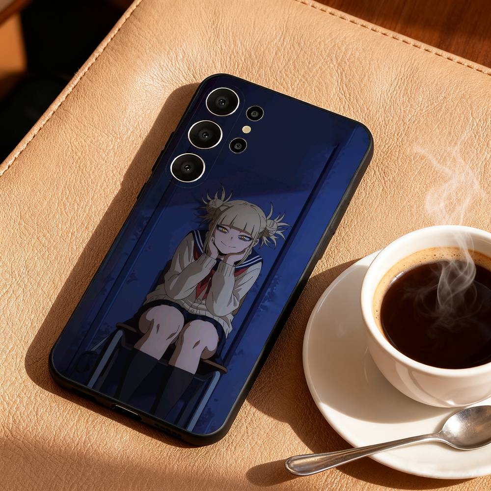 Чехол для телефона My Hero Anime H-Химико Тога для Samsung S26, S25, S24, S21, S22, S23, S30, Ultra, S20, FE, Lite, 10, 9, Черный чехол