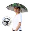 Umbrella Hat with Elastic Headband Waterproof Head Umbrella Hat Portable Hands-Free Folding Cap Fishing Hiking Sunshade Hat for Adult Kids Women Men