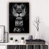 Животные Мотивационная цитата Искусство Картина на холсте Вдохновение Черные постеры и принты Настенные картины для гостиной Домашний декор