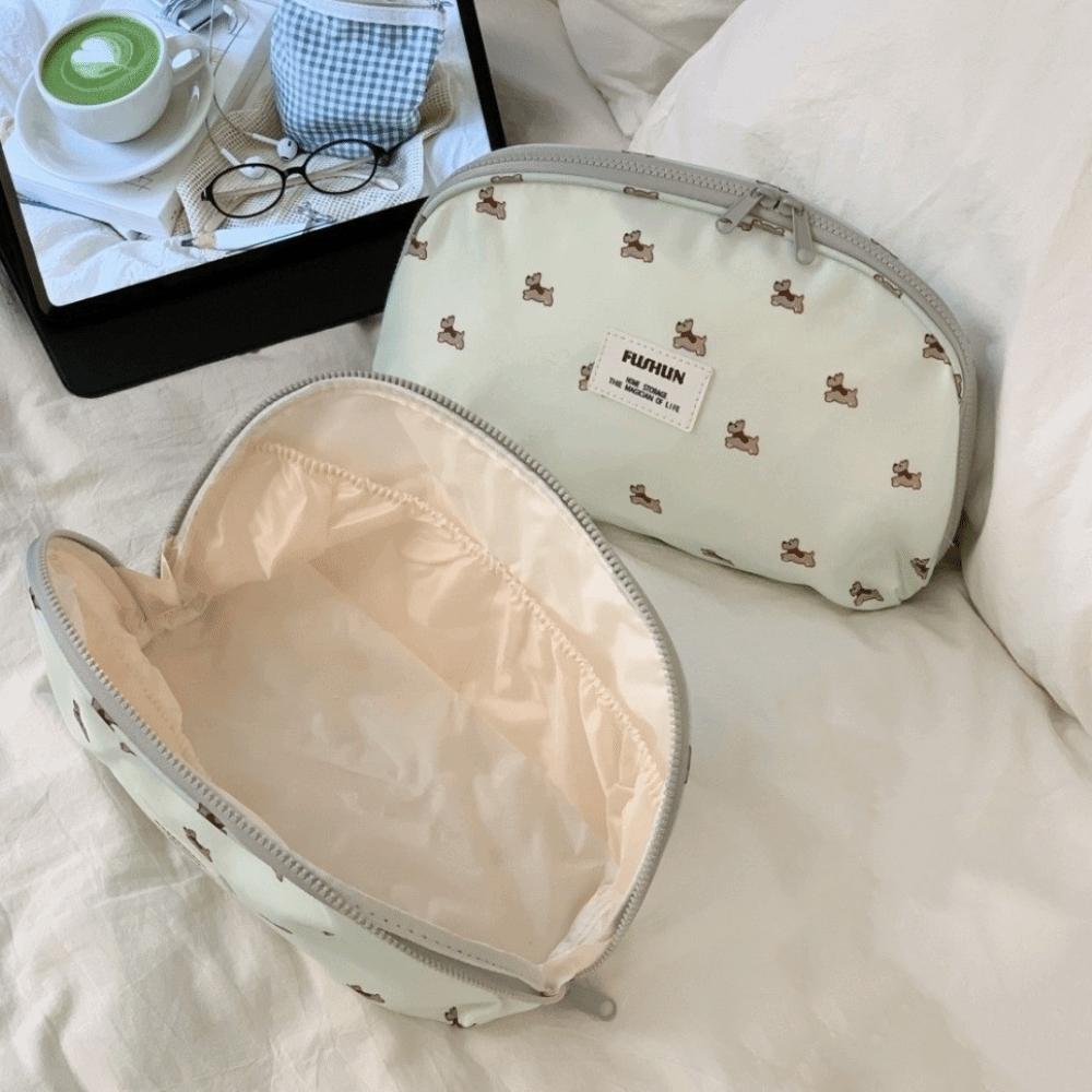 Leopard Print Underwear Organizer Bag Cartoon Puppy Dog Multi-function Bra Storage Bag Close-fitting Large Capacity