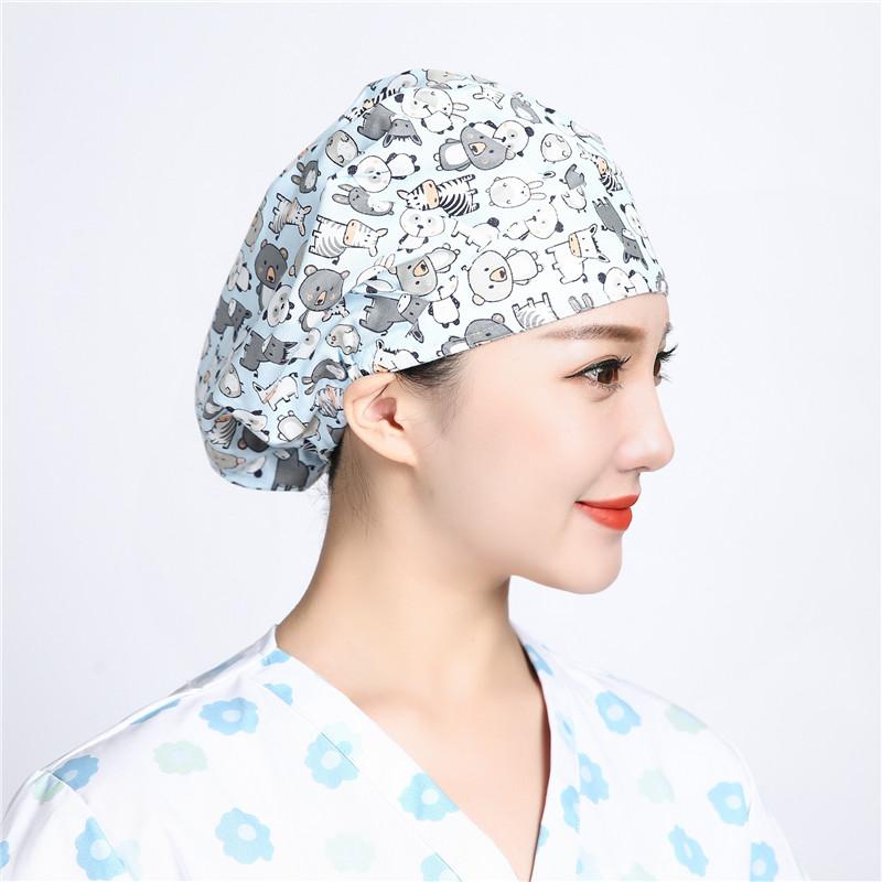 Medical Scrub Hat Caps Sweatband Adjustable Hats Head Cover for Women/Men Nurse Accessories Pet Vet Surgery Cap