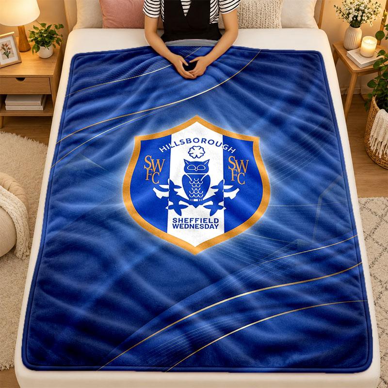 Flannel BlanketSheffield Wednesday Warm Soft Throw Blanket for Indoor Sofa Bed Living Room Use