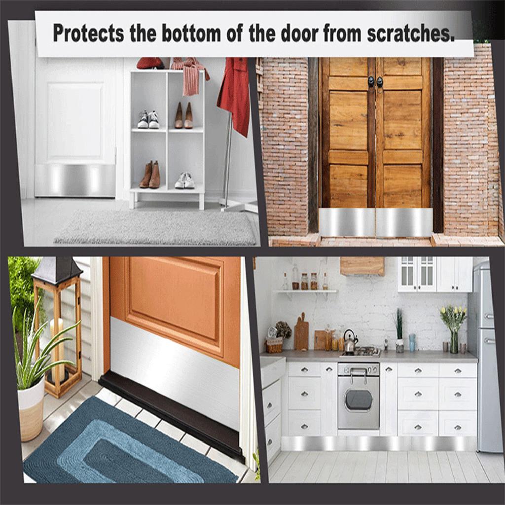 2 шт. Дверная нажимная пластина, прочная металлическая дверная пластина для наружной двери, нержавеющая сталь, накладки на ножки, улучшают защиту вашей двери