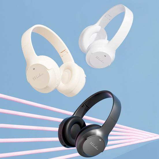 Совместимые с Bluetooth наушники 5.3 с длительным сроком службы батареи, шумоподавлением, Hi-Fi стерео беспроводная AUX-гарнитура с микрофоном для музыкальных звонков