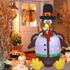 Thanksgiving Inflatable Turkey Decor Decoration Built In Colorful LED for Autumn Garden