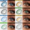 Цветные контактные линзы, синие мягкие косметические линзы, зеленые модные удобные цветные контактные линзы, коричневые годовые натуральные линзы, 1 пара
