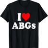 Я Люблю Сердце ABGs Принт Футболки Летние Мужчины Женщины Одежда Повседневная Мода Забавные Оверсайз С Круглым Вырезом Короткий Рукав Топы Футболки