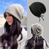 Big Head Circumference, Ear Protection, Drawstring, Knitted Hat, Woolen Hat, Couple's Head Cap, Warm Hat, Rolled Edge Hat