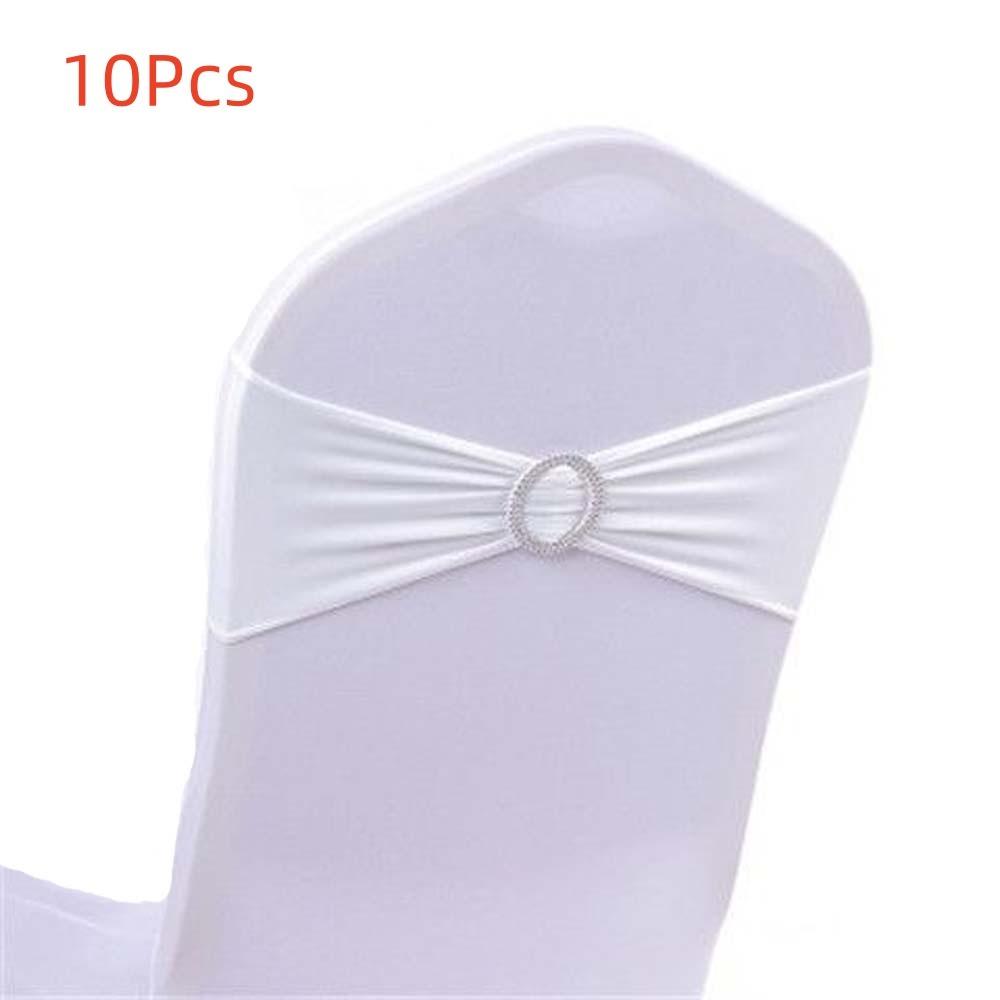 10Pcs Creative Elegant Chair Bowknot Ribbon Decors Back Cover High Elastic Chair Sash Bow Vintage Modern Back Tie Sashes Home