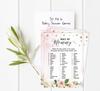 Inkdotpot Gender Reveal Floral Baby Shower Game Set Of 50 BabyA  AlphabetA  ABCA  Game Ita    s A Boy Ita    s A Girl Party