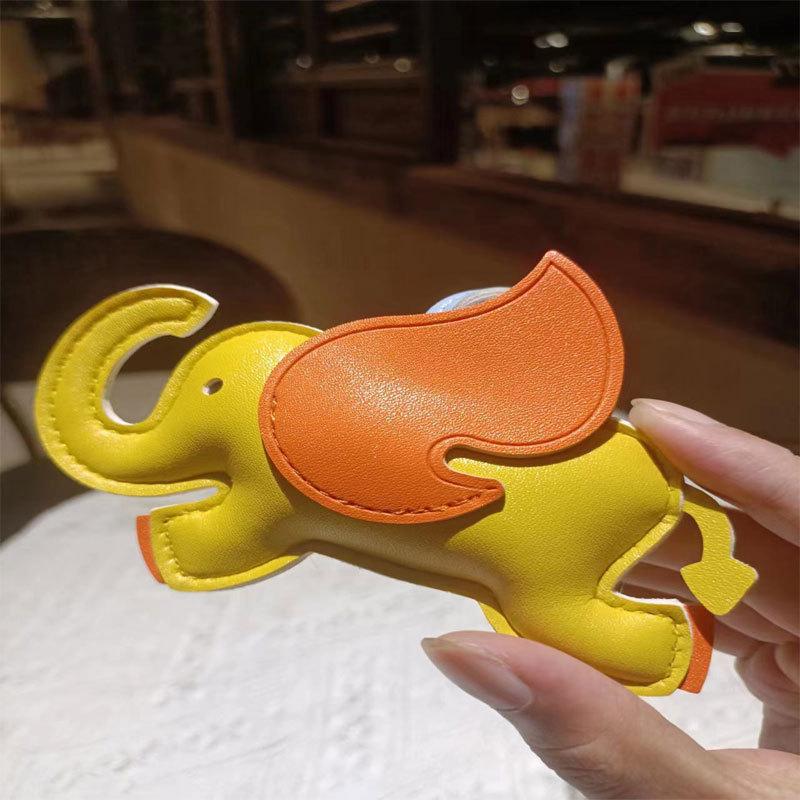 Новая подвеска ручной работы из кожи Dumbo Bag, креативный брелок в виде животного, милый кулон в виде слона