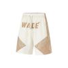 Li-Ning Wade Series Letter Color Block Mid-Rise Drawstring Straight-Leg Sports Shorts Men Shorts Off-White AAPU063-3