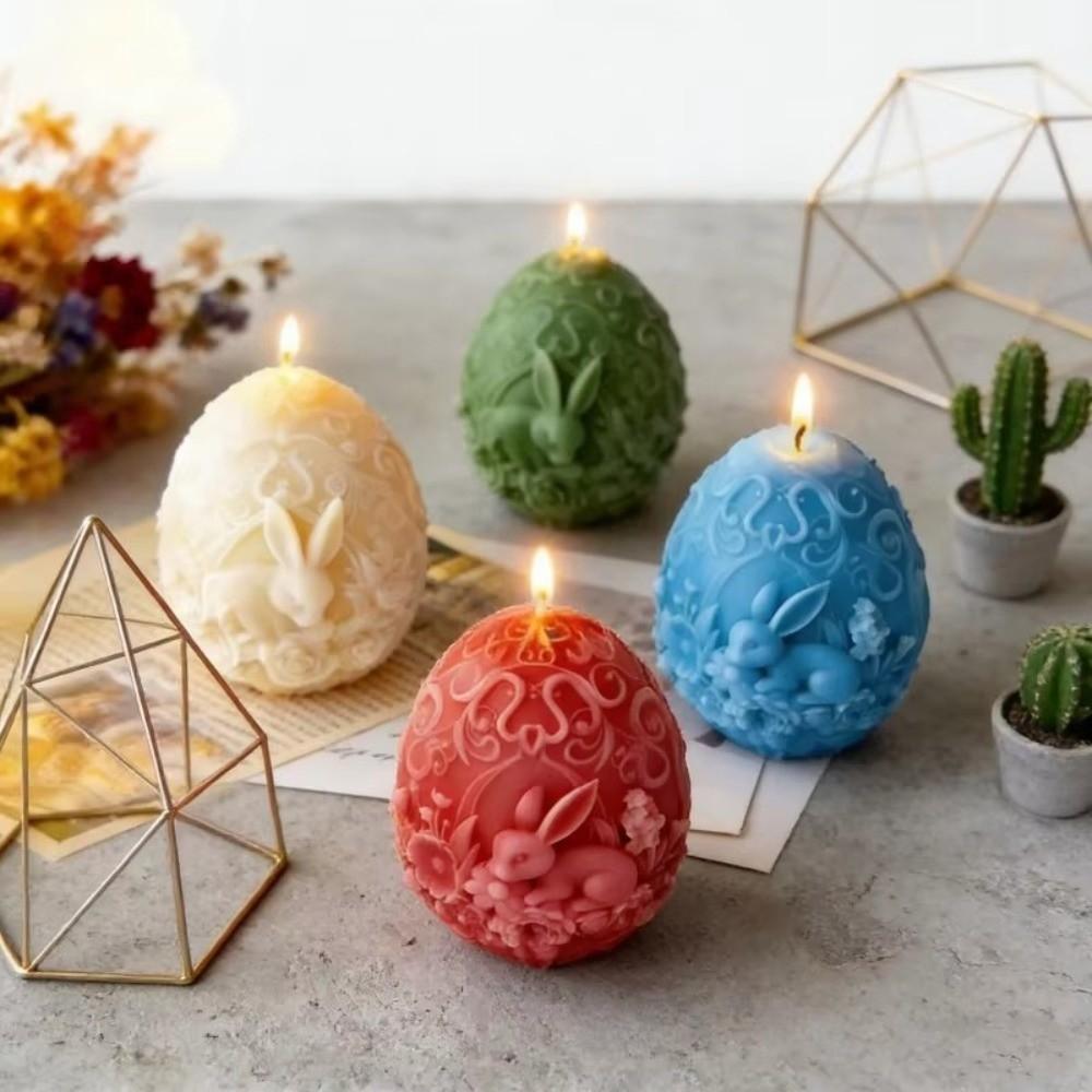 Handmade Silicone Cake Mold Rabbit Candle Mold DIY Easter Egg Mold Party Decoration