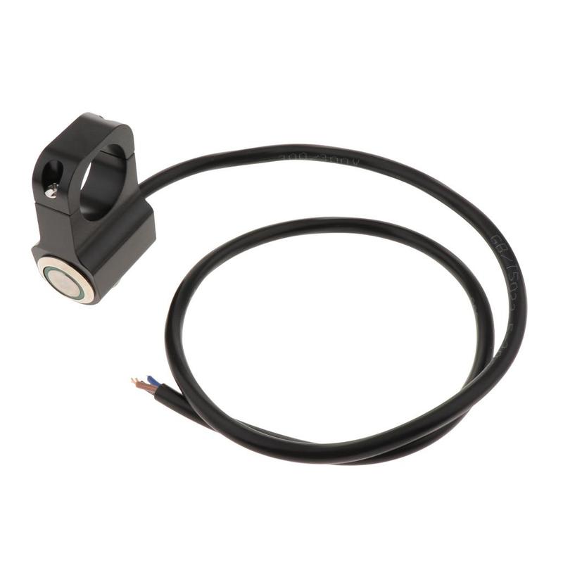 12V Motorcycle ATV 1inch Handlebar Headlight Fog Light On Off Switch Waterproof 25mm - Stainless Steel Black Body