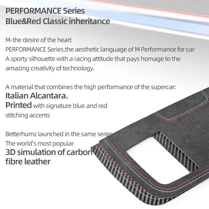 Betterhumz For BMW 3 Series E90 E92 E93 Car Dashboard Air Vent Outlet Frame Panel Trim Made of Alcantara Interior Accessories