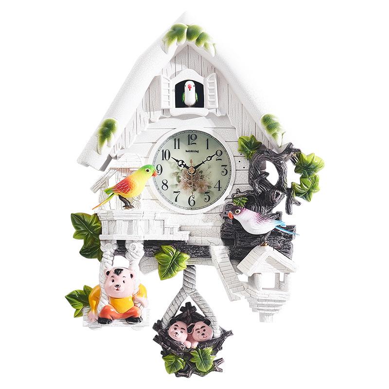 Decorative Cuckoo Wall Clock Octopus Time-reporting Living Room Clock Voice Control Children's Clock European-style Clock YD208