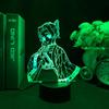 Светодиодный светильник в стиле аниме «Убийца демонов Синобу Кочо» для детской спальни, декор для спальни, подарок на день рождения, манга, 3d ночник Kimetsu No Yaiba