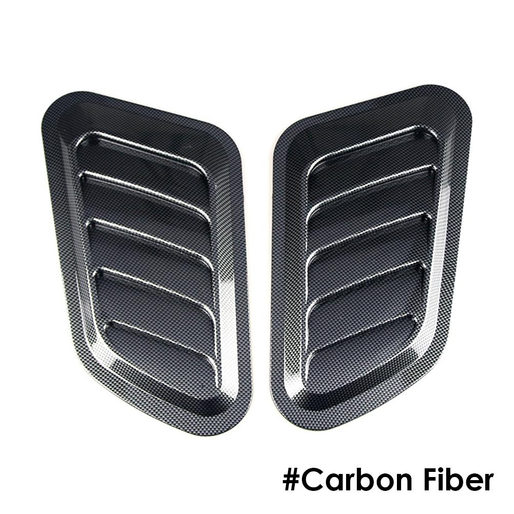 2 шт. универсальная автомобильная декоративная ячейка воздухозаборника капота ковш капота карбоновое волокно вентиляционная крышка наклейки украшение стиль