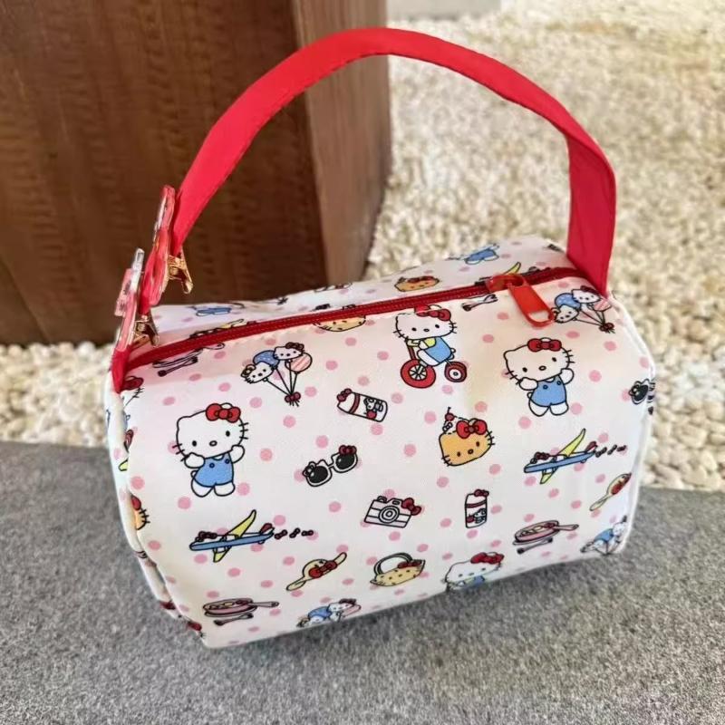 Милая Портативная 3D Косметичка Hello Kitty Девочковая Кошка Kt Дорожная Сумка для Хранения Большая Вместимость Сумка-тоут Сумка для Стирки Подарок