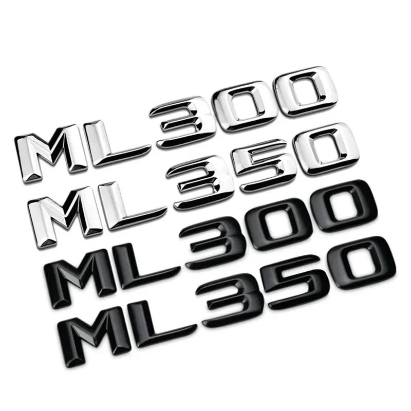 CTMMV1 3D ABS Black Chrome For Mercedes Benz Car Letters Trunk Emblem Badge Sticker ML250 ML270 ML300 ML320 ML 350 500 Logo Accessories