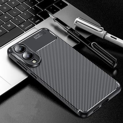 Чехол для Samsung Galaxy S25 Edge 5G Чехол для Samsung Galaxy S25 Edge Защитный бампер из ударопрочного силикона с карбоновым волокном