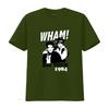 Wham 1984 Big Tour Print Dark Grey T Shirt for Men Fashion Retro Band Design vintage Washed Soft streetwear fashion Slightly