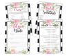 Inkdotpot Floral Bridal Shower Games Set Of 4(50 Sheets Each) W   Miss To Mrs Gold Banner Fun Bachelorette Party Games Set