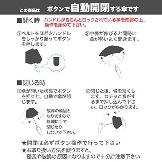 Зонт Ogawa Folding Automatic оснащен устройством безопасности, которое не выскочит в воде Nakama 85737 Мужской зонт, Зонт, Открывается/Закрывается одним нажатием,