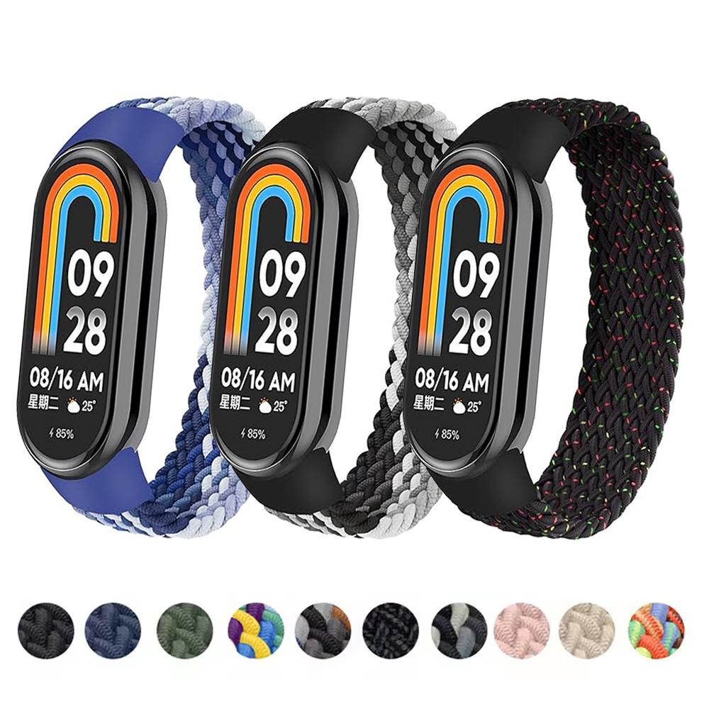 Ремешки для Xiaomi Mi Band 10 9 8 NFC miband умные часы аксессуары Запасной ремень Плетеный браслет correa mi band 10 ремешки