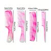 4pcs/1set Colorful Wide Tooth Comb Set, Shampoo Comb, Suitable For Wet Or Dry Hair, Men's And Women's Styling Combs